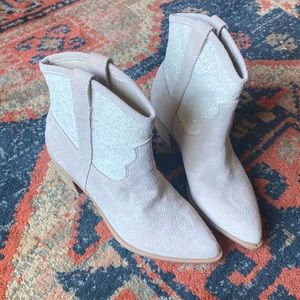 White Dolce Vita Ankle Boots